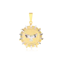 Pingente Espírito Santo 3 Cores Folheado a Ouro 18k