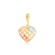 Pingente Coração Telado 3 Cores Folheado a Ouro 18k