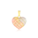 Pingente Coração Telado 3 Cores Folheado a Ouro 18k