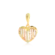 Pingente Coração Vazado 3 Cores Folheado a Ouro 18k
