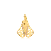 Pingente Nossa Senhora de Nazaré Zircônia Folheado a Ouro 18k