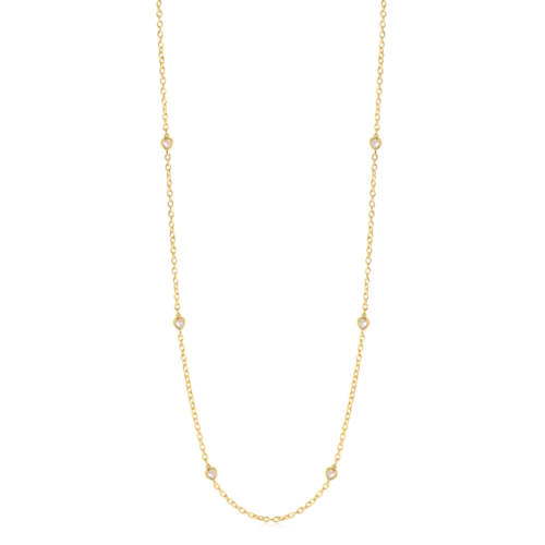 Gargantilha Ponto de Luz Coração Folheada a Ouro 18k