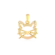 Pingente Gato Cravejado Com Zircônia Folheado a Ouro 18k
