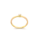Anel Solitário Folheado a Ouro 18k