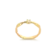 Anel Solitário Torcido Folheado a Ouro 18k