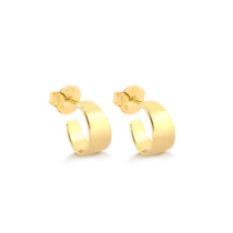 Argola Lisa 10mm Folheada a Ouro 18K