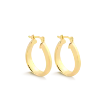 Argola Lisa Oval 27x21 Folheado a Ouro 18k