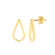 Brinco Gota Vazada Folheado a Ouro 18k