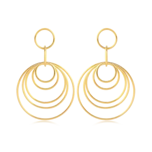 Brinco Espiral Folheado a Ouro 18k