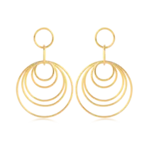 Brinco Espiral Folheado a Ouro 18k