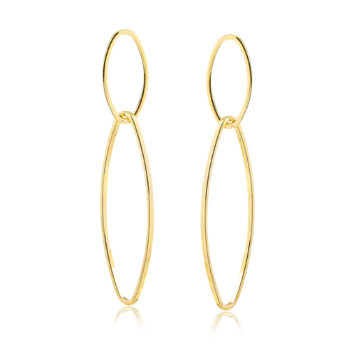 Brinco Elos Folheado a Ouro 18k