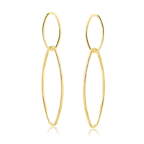 Brinco Elos Folheado a Ouro 18k