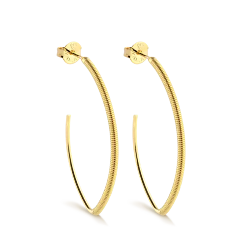 Brinco Gota Frisada Folheado a Ouro 18k