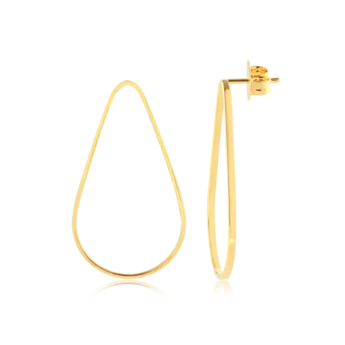 Brinco Gota Folheado a Ouro 18k