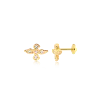 Brinco Baby Espírito Santo Folheado a Ouro 18k