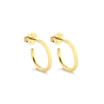 Argola Lisa 18mm Folheada a Ouro 18k