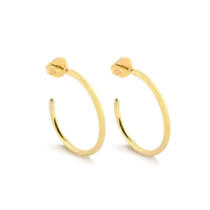 Argola Lisa 36mm Folheada a Ouro 18k