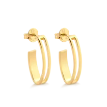 Brinco Fio Duplo Folheado a Ouro 18k