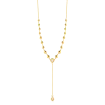 Gargantilha Ponto de Luz Bolas Lisas Folheada a Ouro 18k