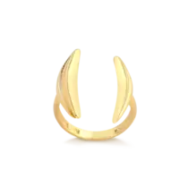 Anel Curvas Folheado a Ouro 18k
