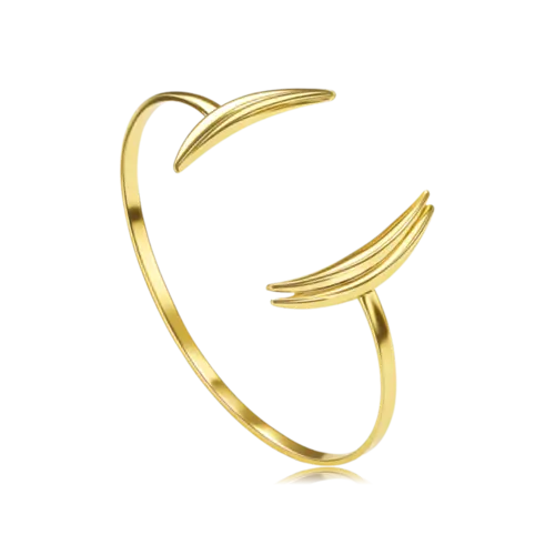 Bracelete Curvas Folheado a Ouro 18k