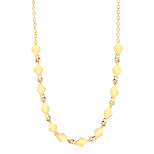 Gargantilha Losangos Ponto de Luz Folheada a Ouro 18k