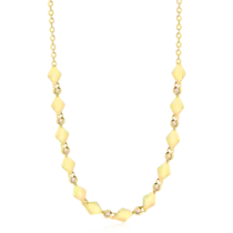 Gargantilha Losangos Ponto de Luz Folheada a Ouro 18k