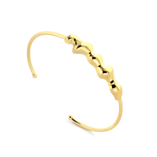 Bracelete Orgânico Folheado a Ouro 18k