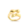 Anel Orgânico Folheado a Ouro 18k