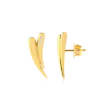 Brinco Gotas Alongadas Folheado a Ouro 18k