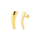 Brinco Curvado Liso Folheado a Ouro 18k