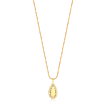 Gargantilha Gota Cravejada Folheada a Ouro 18k