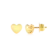 Brinco Coração Liso Folheado a Ouro 18k