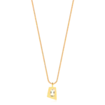 Gargantilha Zircônia Retangular Folheada a Ouro 18k