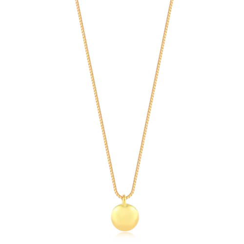 Gargantilha Redondo Liso Folheada a Ouro 18k