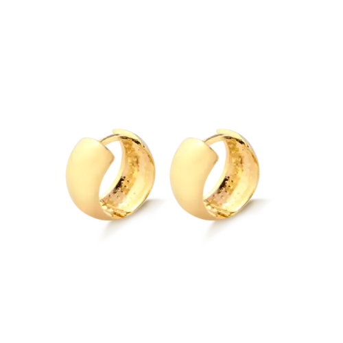 Argola Click Lisa 17x8 Folheada a Ouro 18k