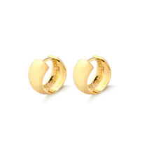 Argola Click Lisa 17x8 Folheada a Ouro 18k