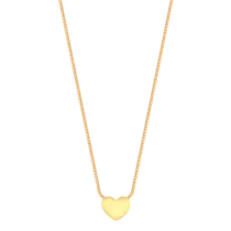 Gargantilha Coração Liso Folheado a Ouro 18k