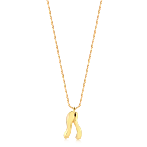 Gargantilha Orgânico Folheado a Ouro 18k