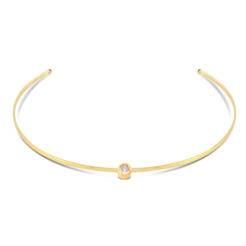 Aro Ponto de Luz Redondo Folheado a Ouro 18k