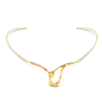 Aro Entrelaçado Estilo Nó Folheado a Ouro 18k