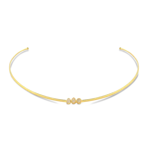 Aro Três Gotas Cravejadas Folheado a Ouro 18k