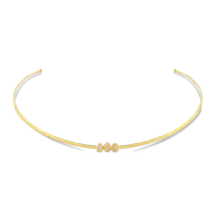 Aro Três Gotas Cravejadas Folheado a Ouro 18k