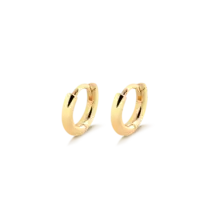 Argola Lisa 14mm Folheada a Ouro 18k