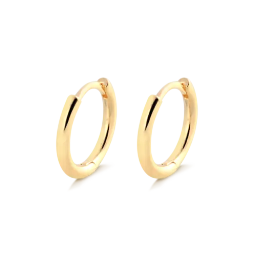 Argola Lisa 18mm Folheada a Ouro 18k