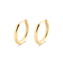 Argola Lisa 18mm Folheada a Ouro 18k