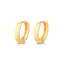 Argola Lisa 16mm Folheada a Ouro 18k