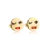Brinco Emoji Piscando Folheada a Ouro 18k