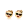 Brinco Emoji Carinha Óculos e Beijo Folheado a Ouro 18K