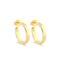 Brinco Liso 19mm Folheado a Ouro 18k